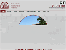Tablet Screenshot of cobblestoneroofing.com
